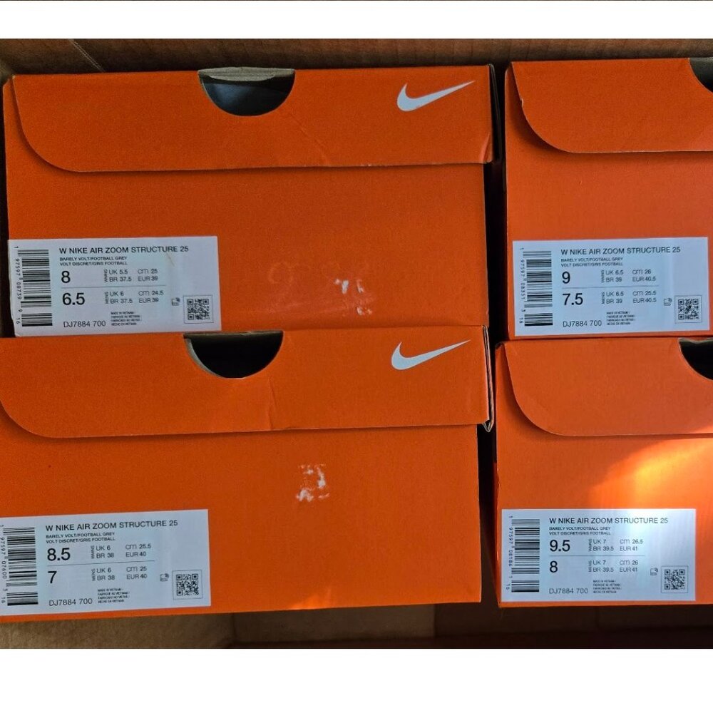 RARE Nike Air Zoom Structure 25 Volt/Grey/Wht Run Gym Sport Cross-Trainer DJ7884 - Picture 10 of 16